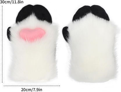 Goat-Fursuit-Paws-Black-White-1-Pairs-Length-Width